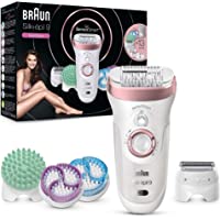 Braun Silk-épil 9 9-990 SkinSpa - Depiladora Mujer- Eléctrica- con Tecnología SensoSmart con 13 Accesorios- Exfoliación…